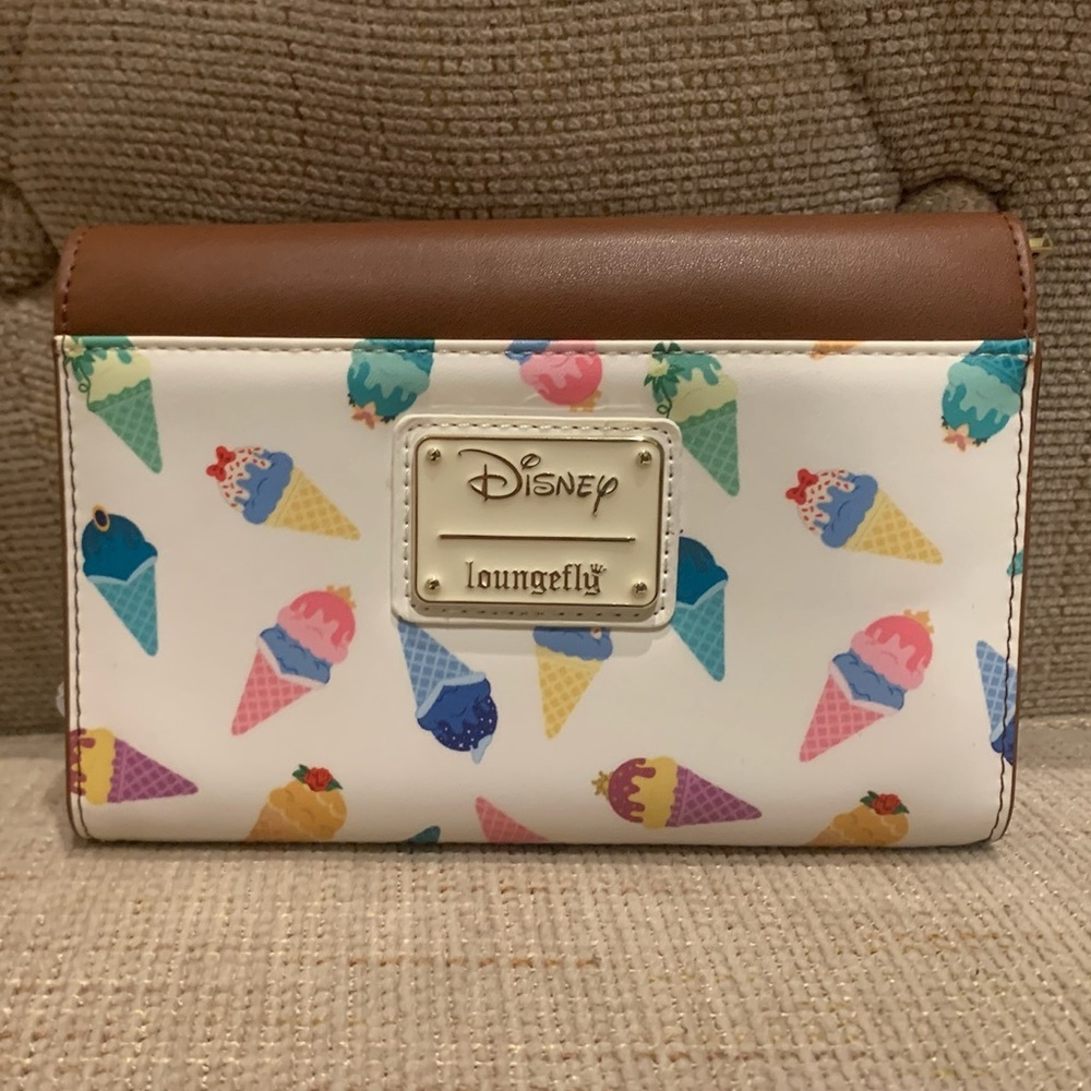 Loungefly Disney Princess Ice Cream Sundae Brown and Yellow Sprinkle Wallet NWT - Picture 8 of 8
